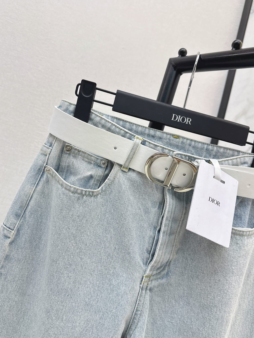 Vintage-Washed Denim Trousers