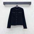 Raw-edge corduroy jacket