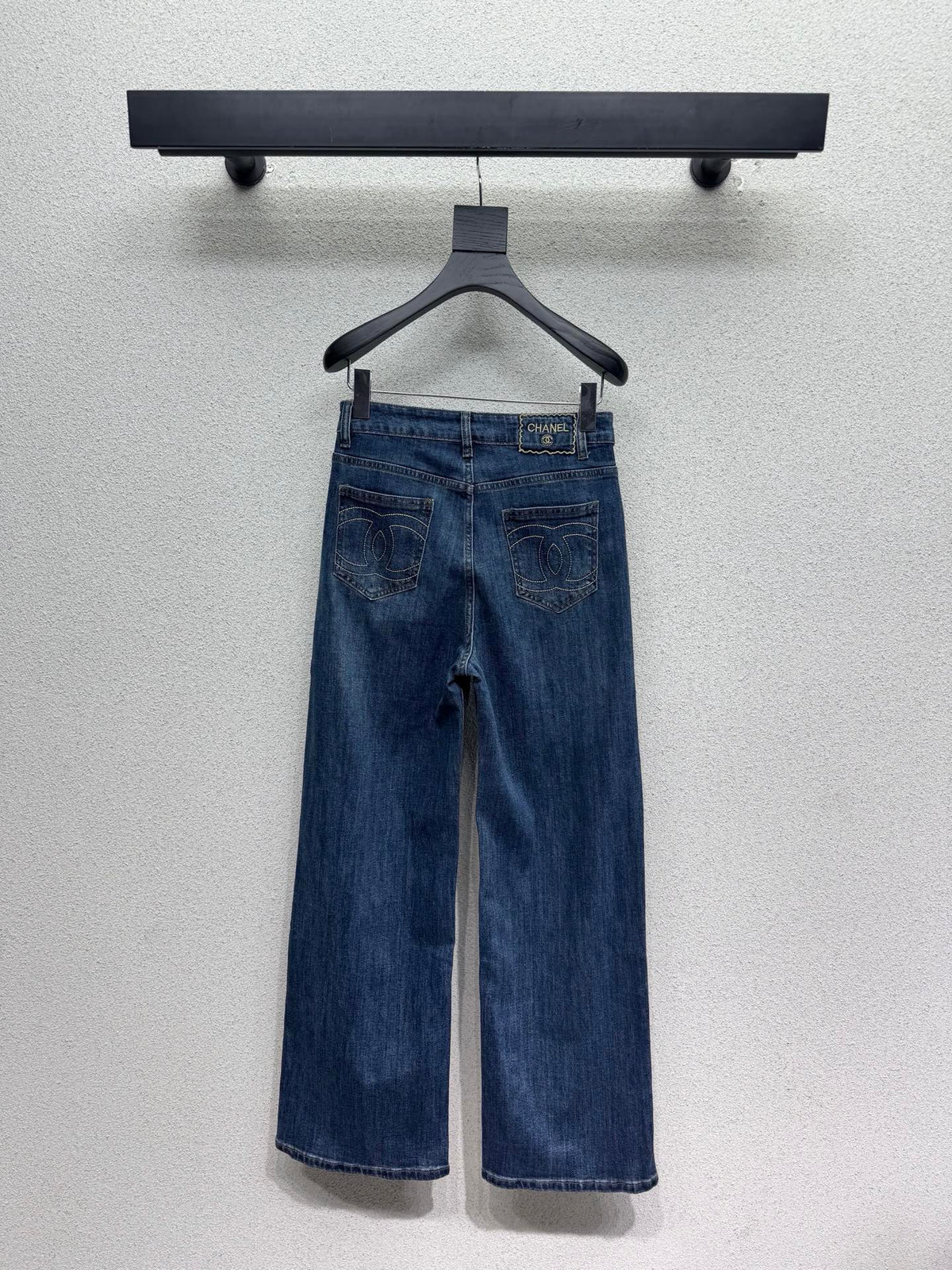 Straight-leg wide-fit jeans
