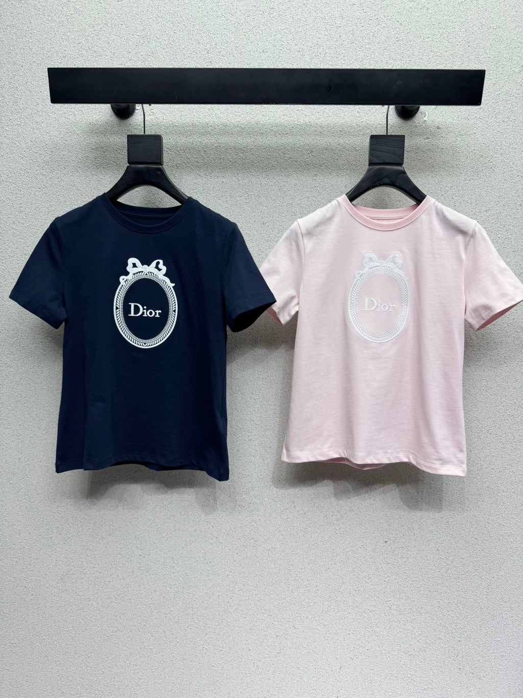Dior/26SS Embroidered Logo Short-Sleeve T-Shirt