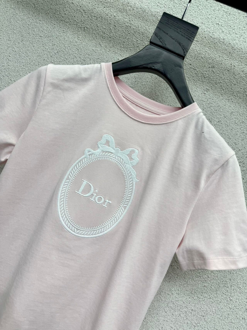 Dior/26SS Embroidered Logo Short-Sleeve T-Shirt