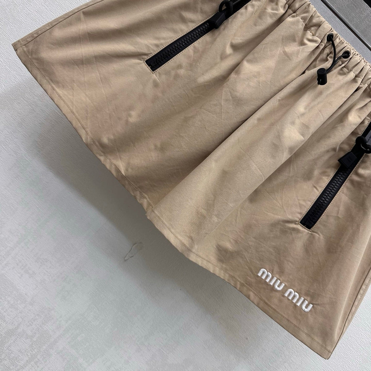MiuMiu/26 New Embroidered Utility Mini Skirt