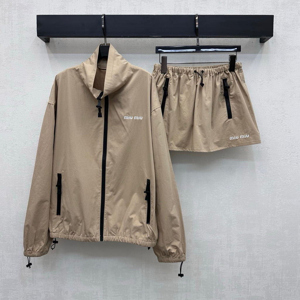 MiuMiu/26 New Embroidered Utility Mini Skirt