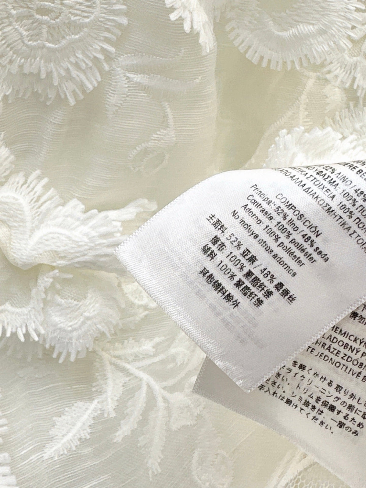 zimmermann/26ss 3D Floral Sleeveless Cropped Top