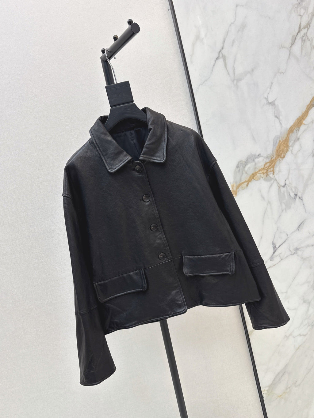 Hermès/26Ss Fall-Winter Latest Lambskin Jacket