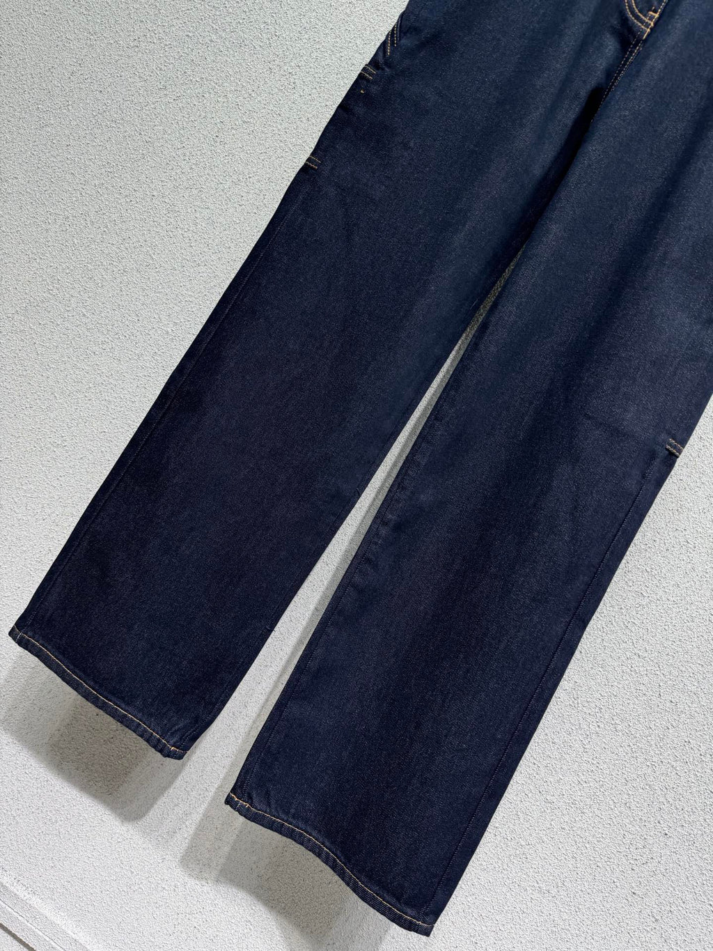 Washed Utility-Style Denim Trousers