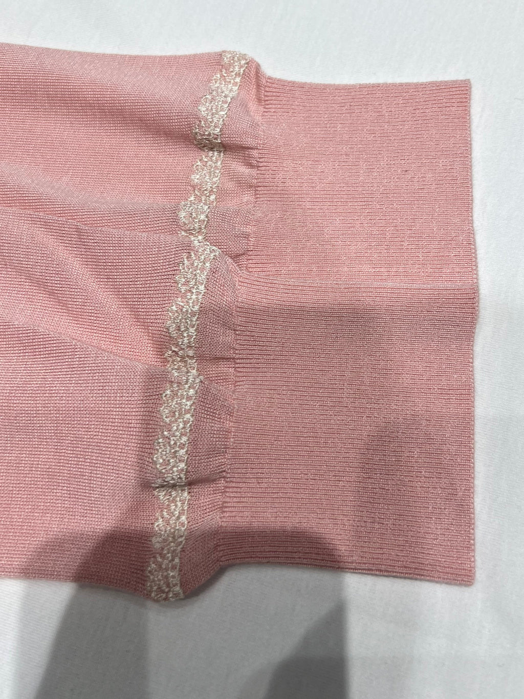 Lace-Trimmed Knit Cardigan