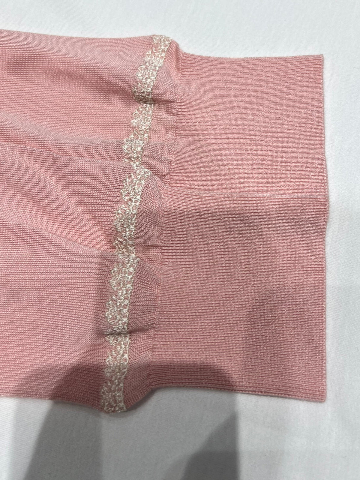 Lace-Trimmed Knit Cardigan
