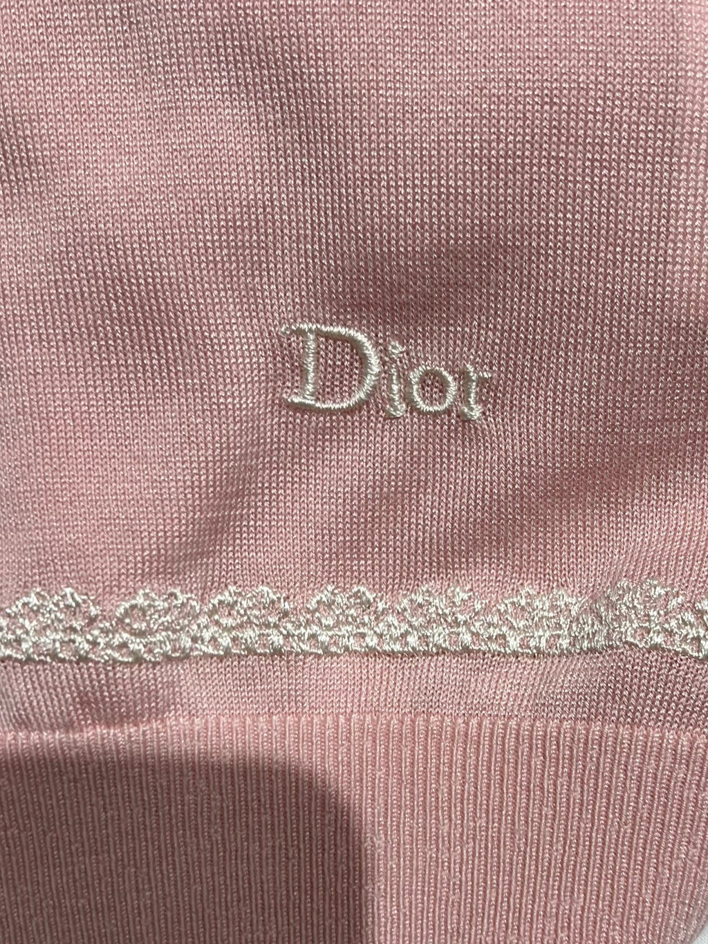 Lace-Trimmed Knit Cardigan