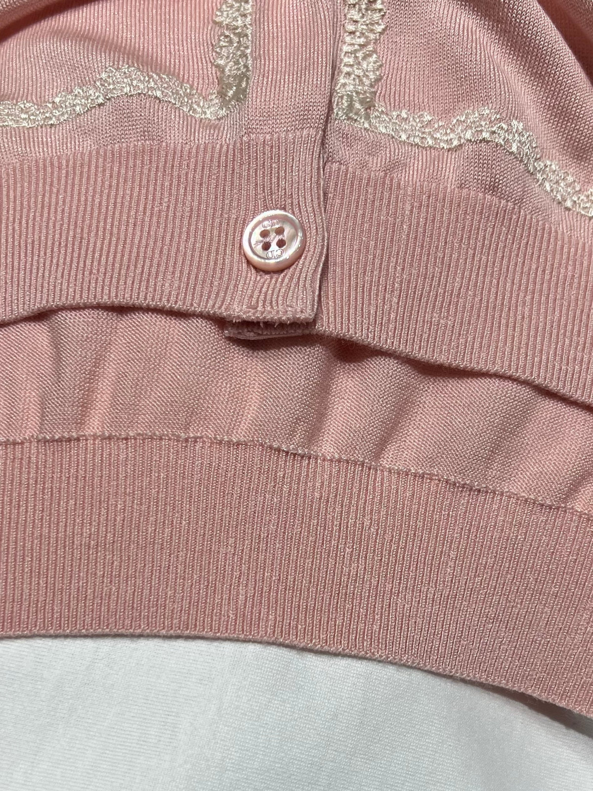 Lace-Trimmed Knit Cardigan