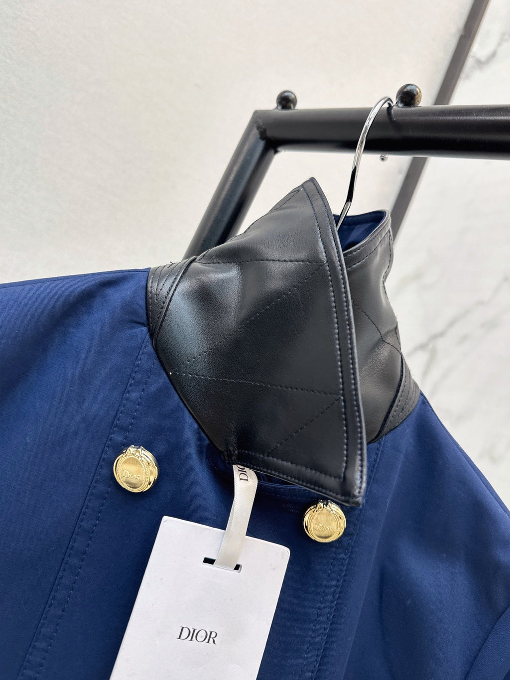 Navy Blue Cropped Jacket