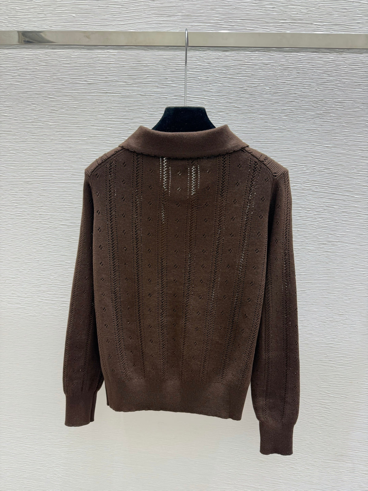 MiuMiu/26 New Doll Collar Hollow Knit Cardigan