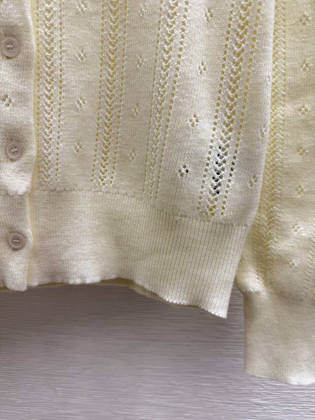 MiuMiu/26 New Doll Collar Hollow Knit Cardigan