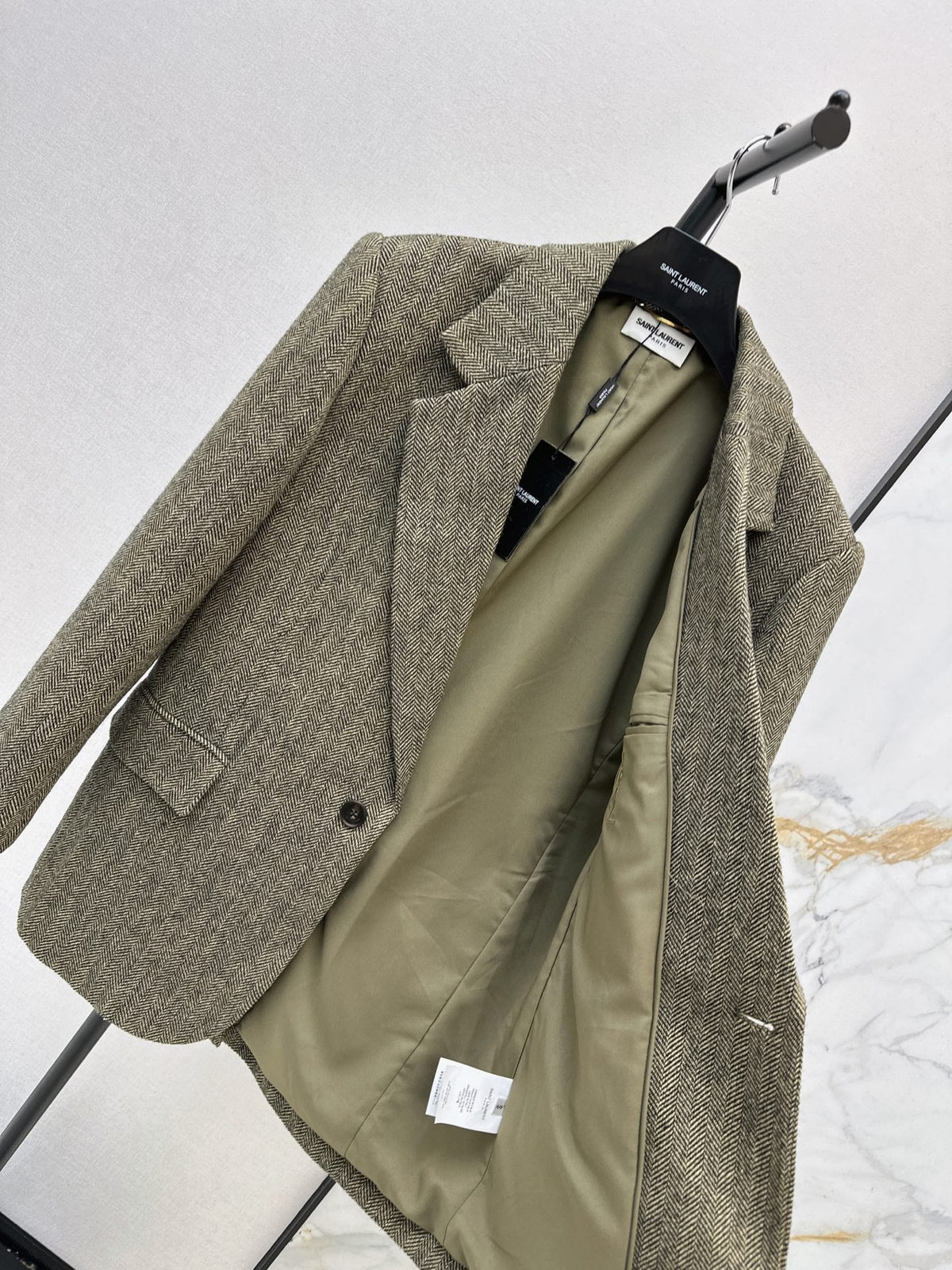 Yves Saint Laurent/26SS Autumn/Winter Latest Wool Oversized Suit Set