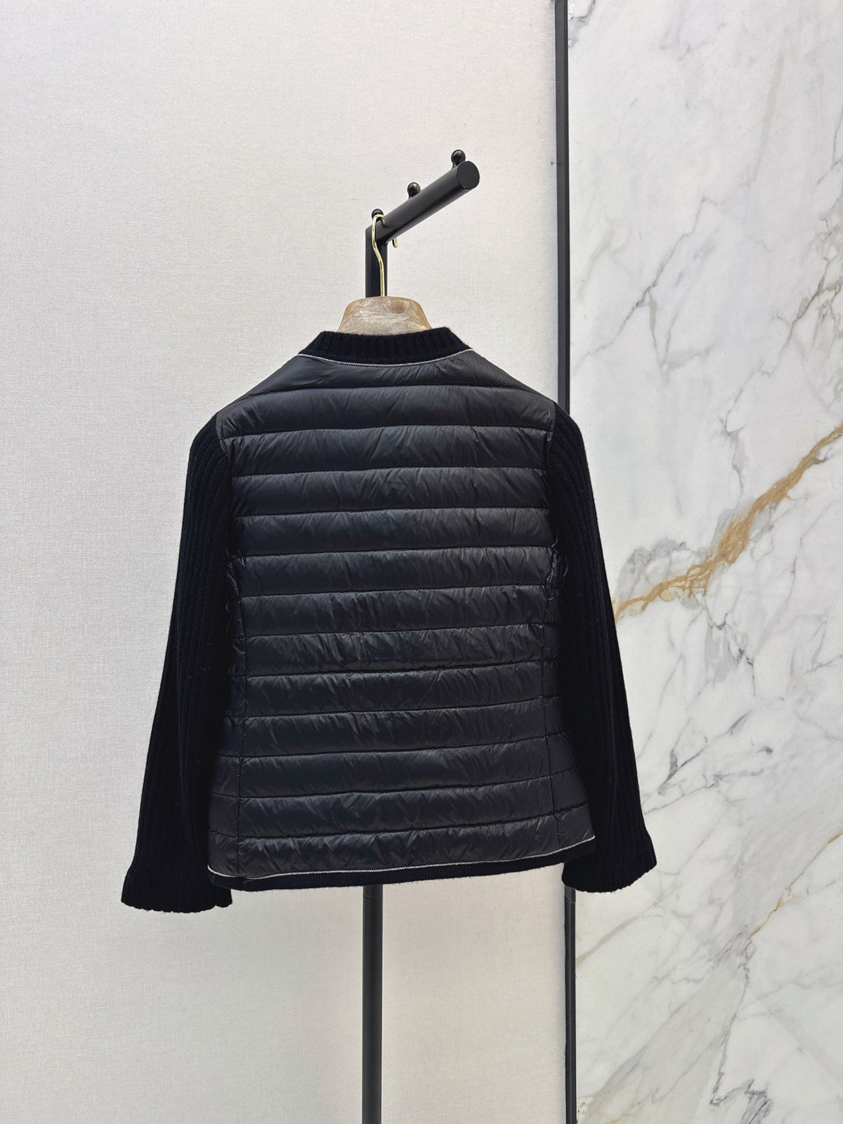 Brunello Cucinelli / 26 Fall-Winter Latest Wool Knit Patchwork Down Jacket