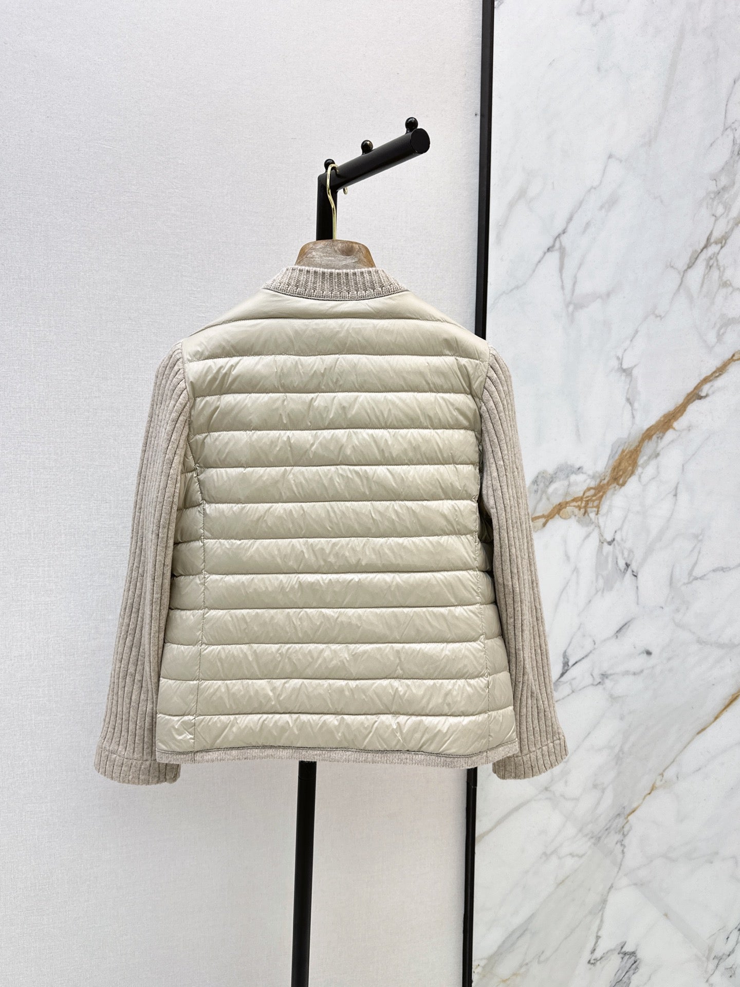 Brunello Cucinelli / 26 Fall-Winter Latest Wool Knit Patchwork Down Jacket