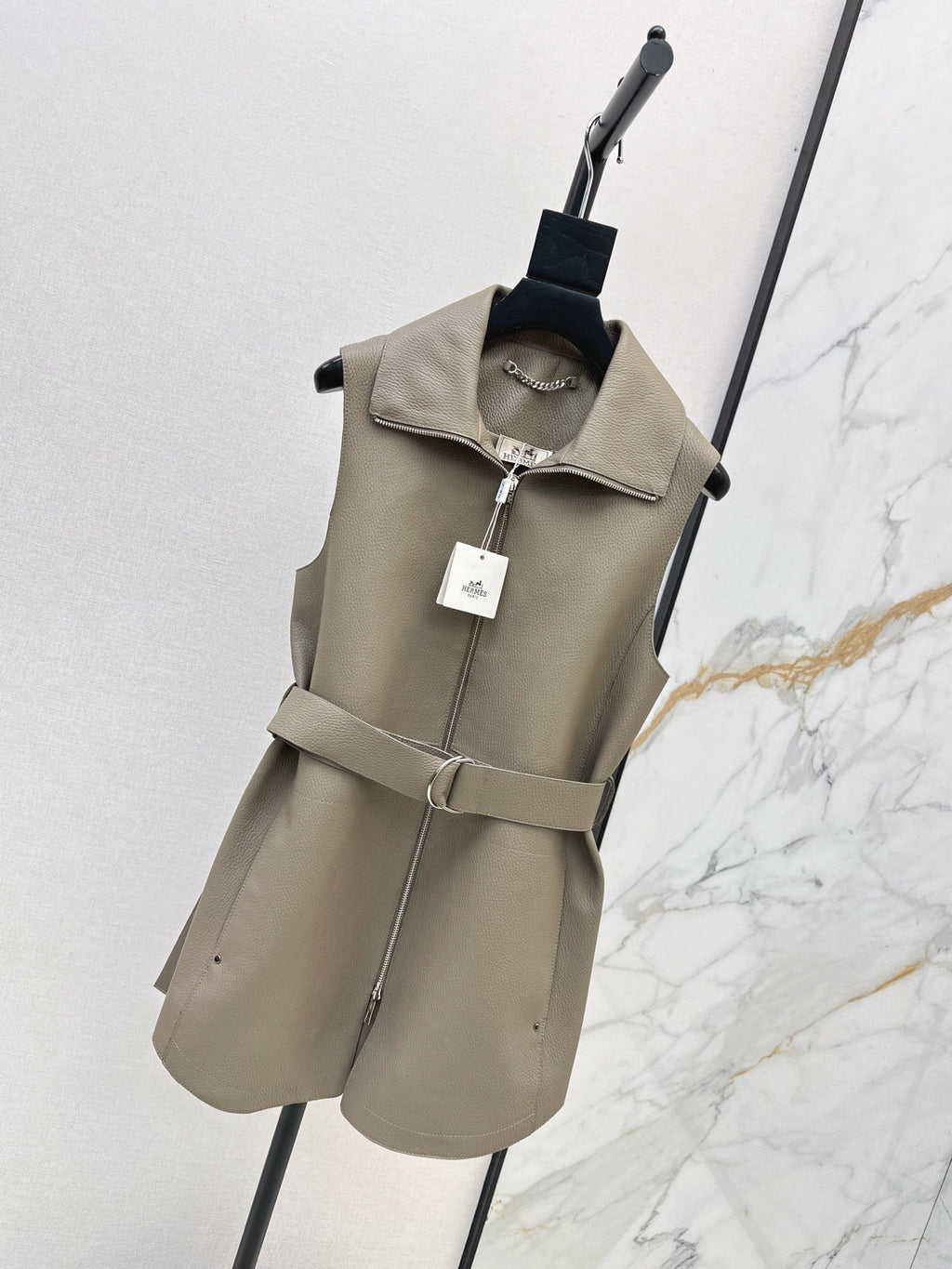 Hermès/26 Early Autumn Latest Genuine Leather Vest