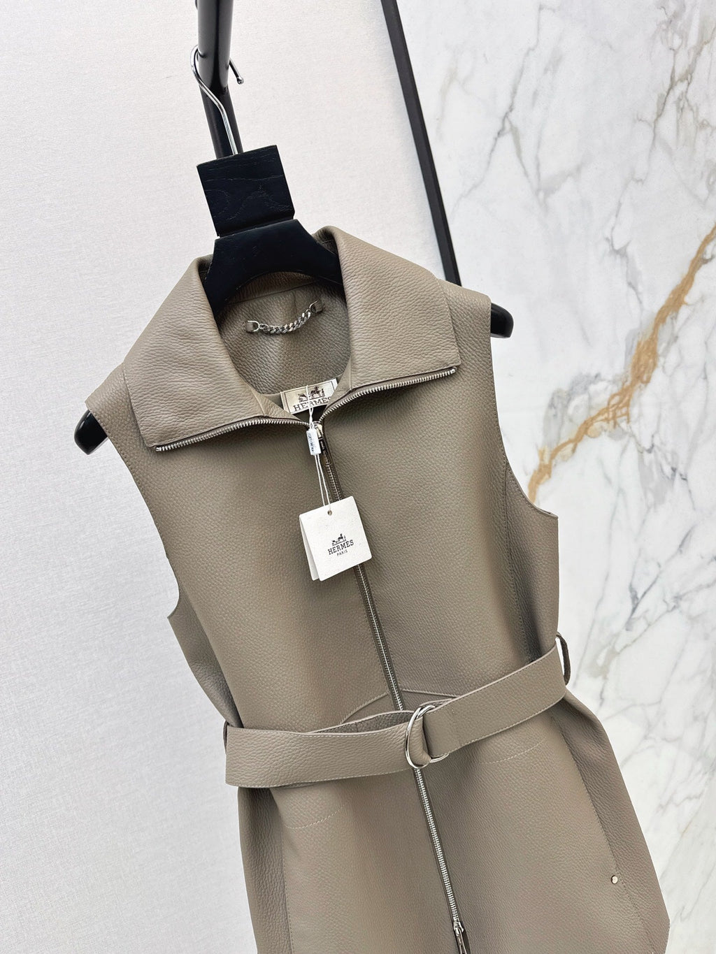 Hermès/26 Early Autumn Latest Genuine Leather Vest