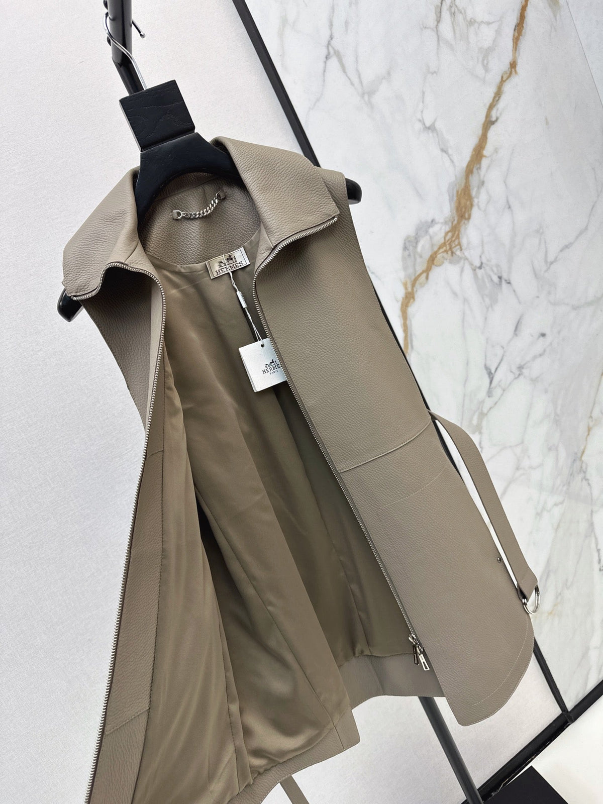 Hermès/26 Early Autumn Latest Genuine Leather Vest