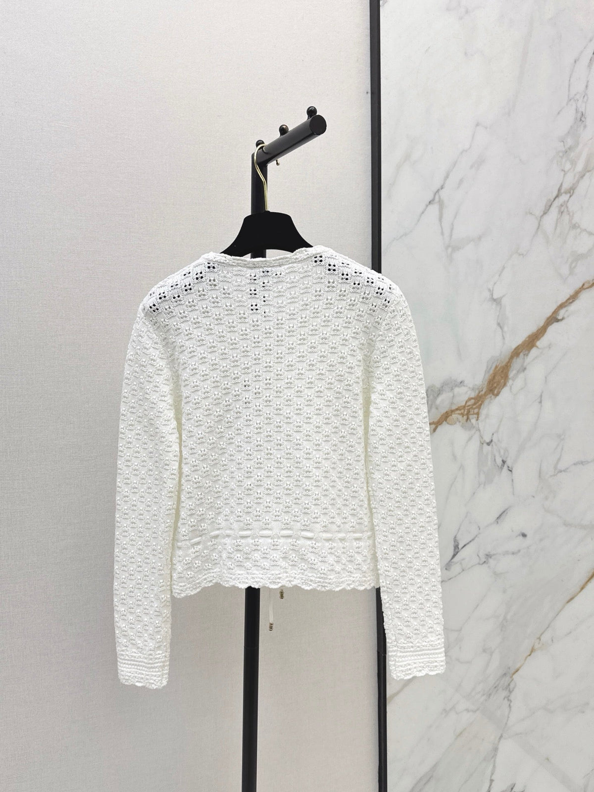 Chanel 26 Early Autumn Latest Floral Hollow Knit Cardigan