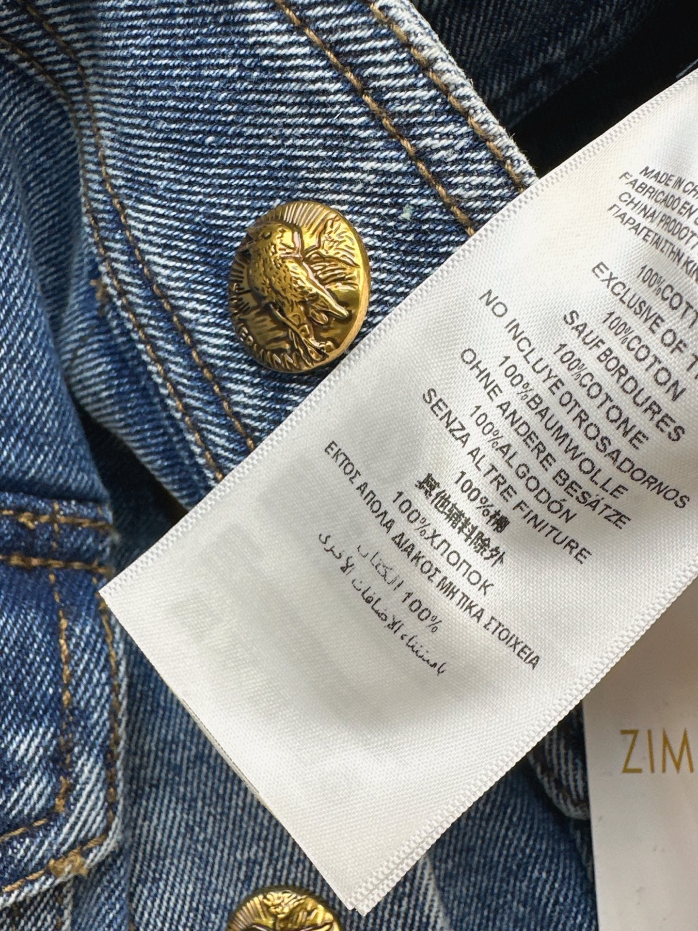 zimmermann/26 Early Autumn New Retro Vacation Style Denim Set