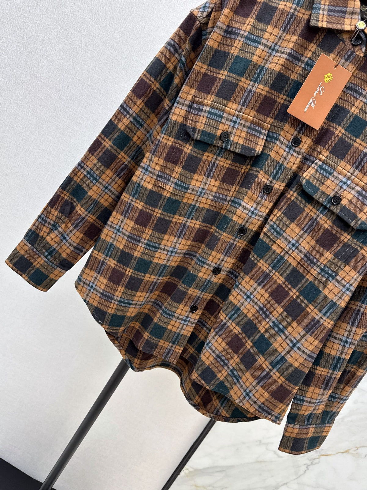 LORO PIANA/26Ss Fall/Winter Latest Plaid Shirt