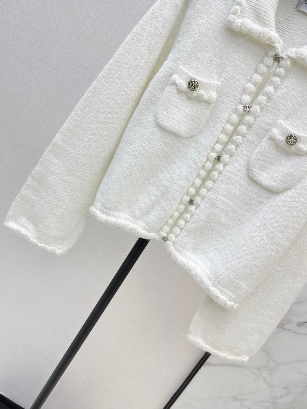 Chanel/26 Early Autumn Latest Coco Girl Polo Collar Knit Cardigan