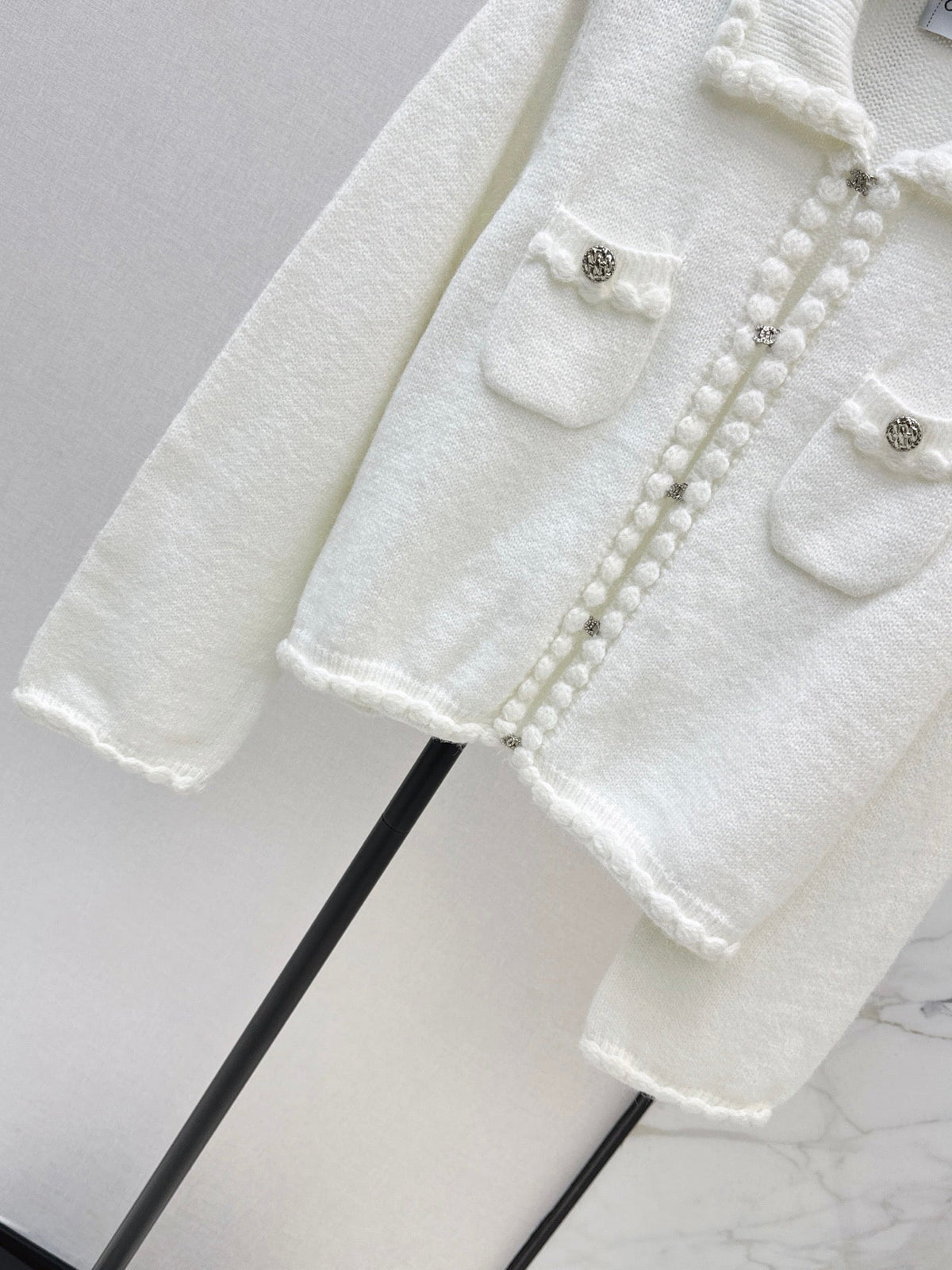 Chanel/26 Early Autumn Latest Coco Girl Polo Collar Knit Cardigan