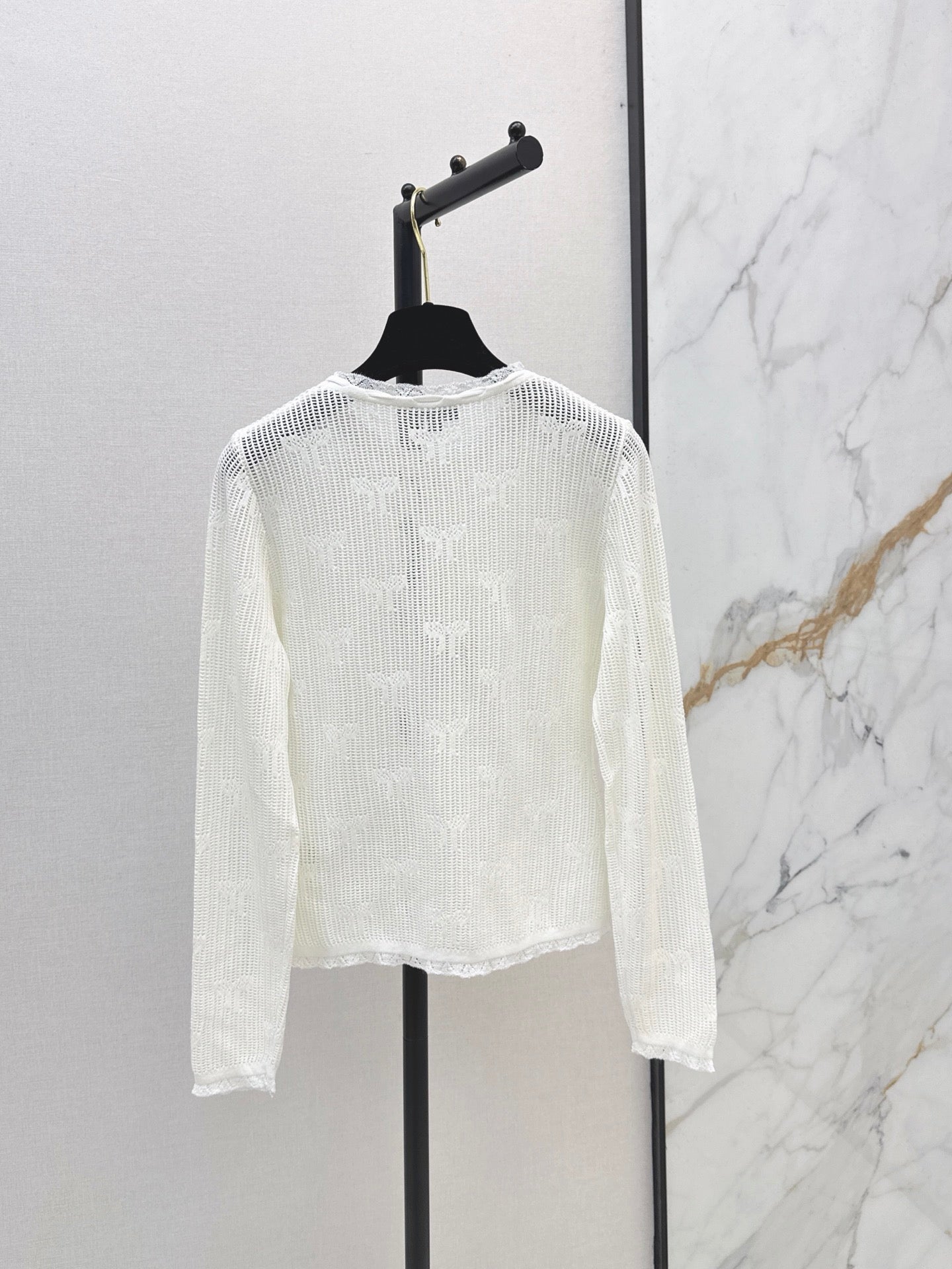 Chanel/26 Early Autumn Latest Hollow-Out Long-Sleeve Knit Sweater