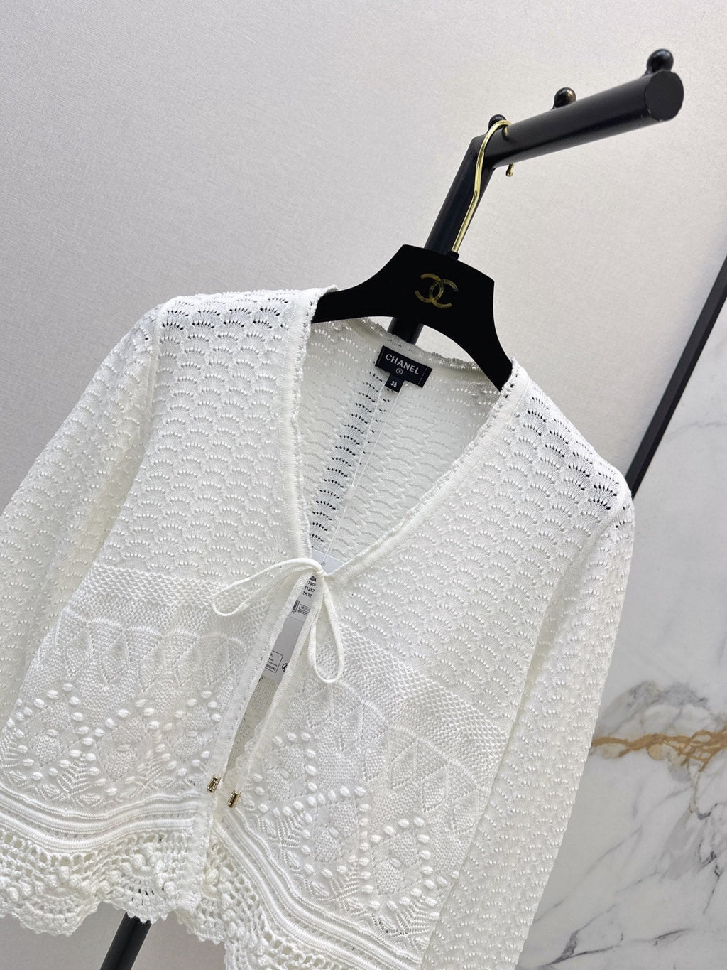 chanel/26 Early Autumn New Hollow-Out Short Knit Cardigan