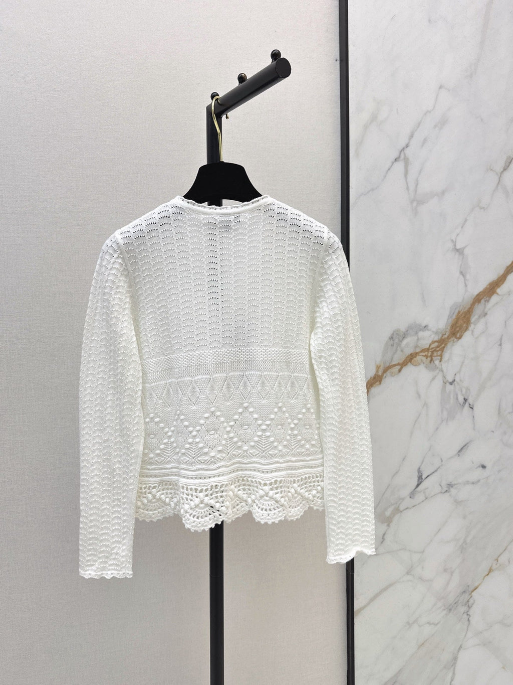 chanel/26 Early Autumn New Hollow-Out Short Knit Cardigan