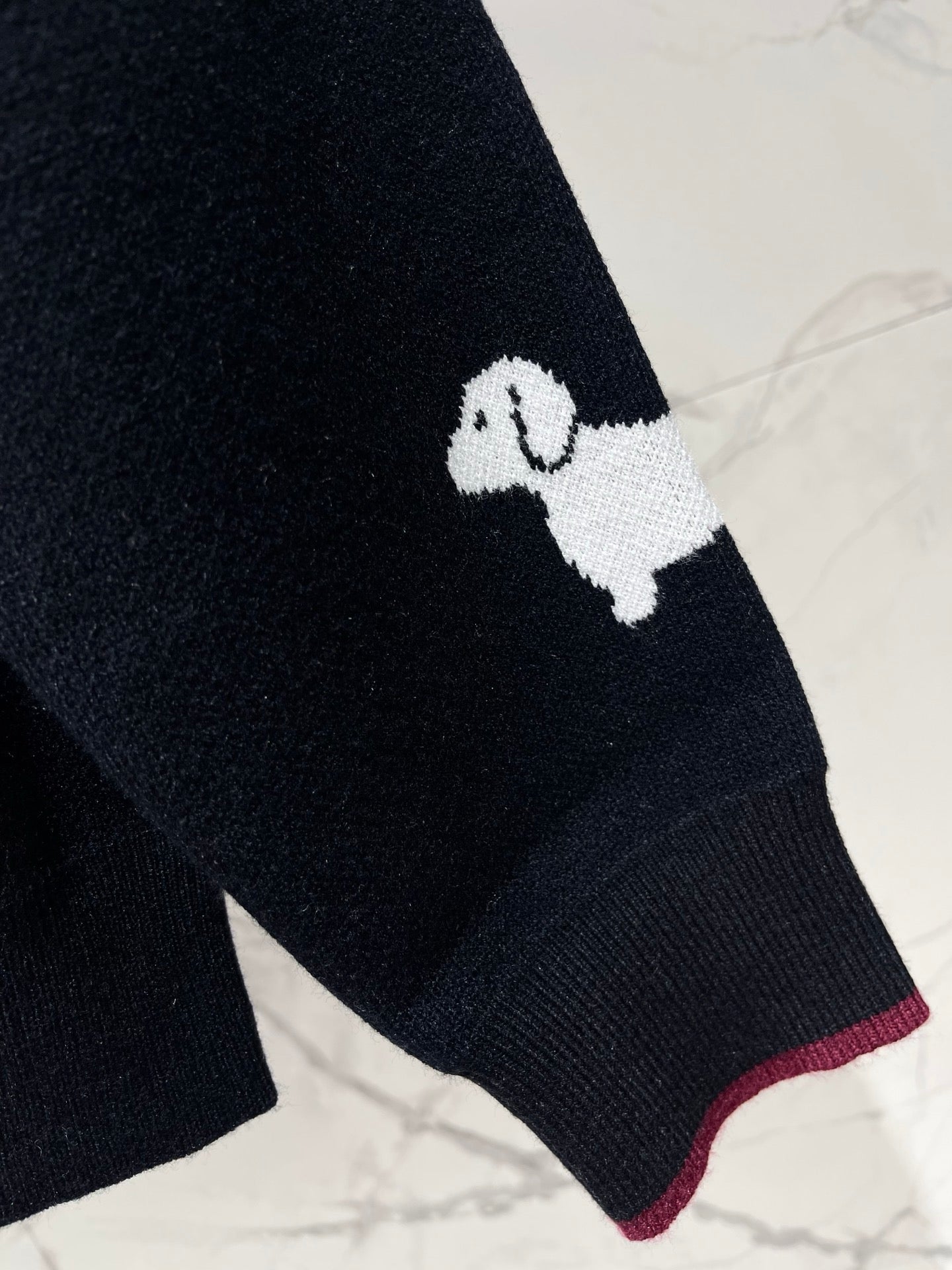 Thom Browne/26 Early Spring New Full-Print Puppy Cardigan Sweater