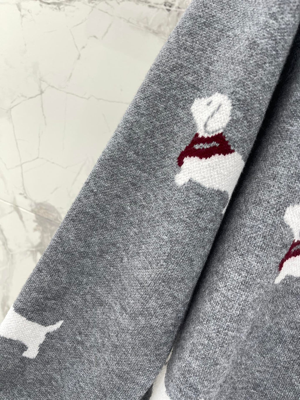 Thom Browne/26 Early Spring New Full-Print Puppy Cardigan Sweater