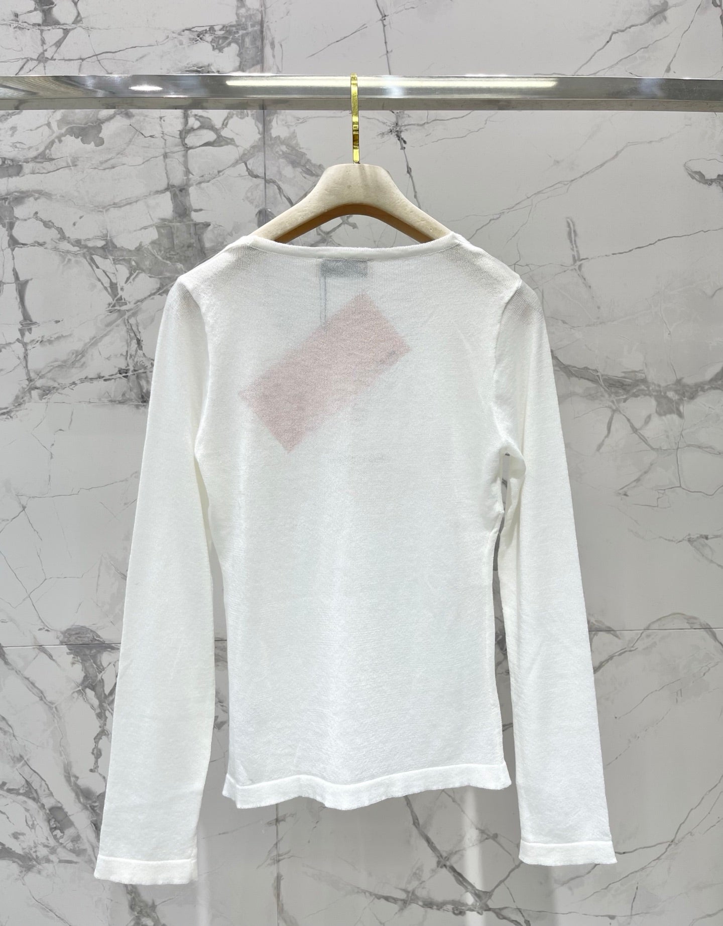 MiuMiu/26 New Early Autumn V-Neck Soft Curved Top