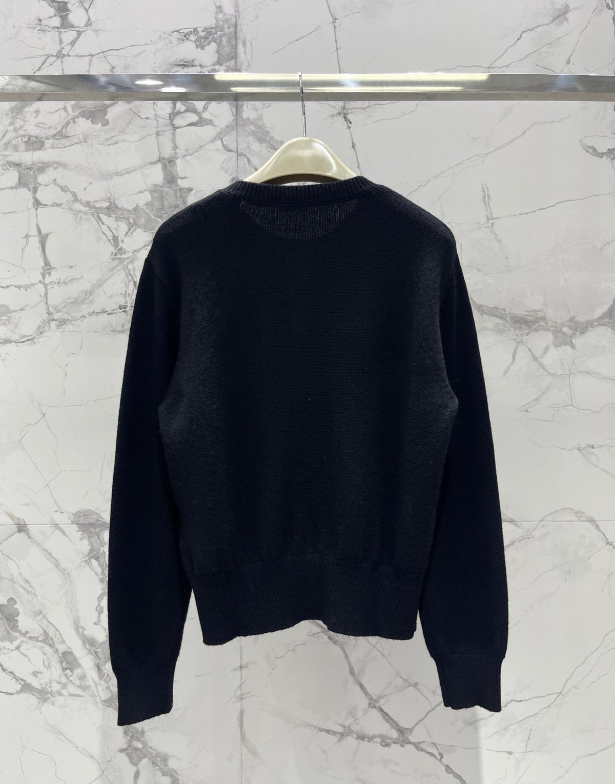 MiuMiu/26 New Early Autumn Knight Logo Wool-Cashmere Blend Cardigan