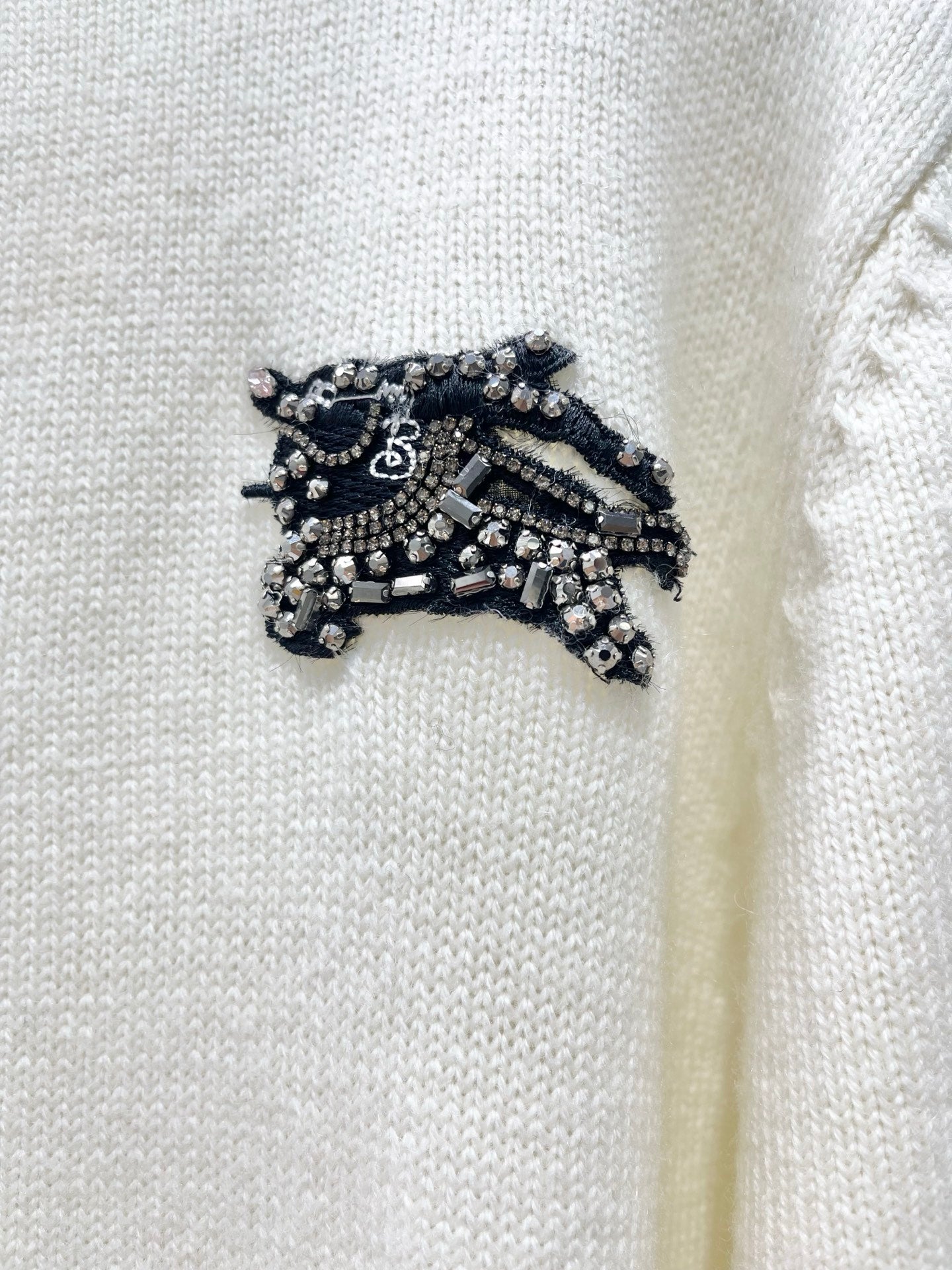 MiuMiu/26 New Early Autumn Knight Logo Wool-Cashmere Blend Cardigan