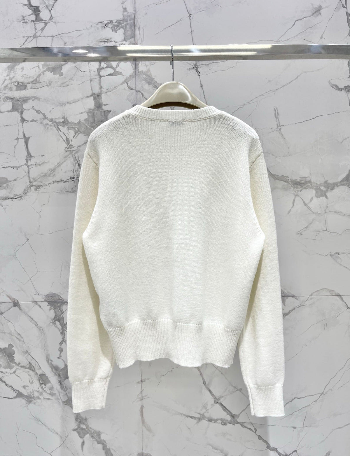 MiuMiu/26 New Early Autumn Knight Logo Wool-Cashmere Blend Cardigan