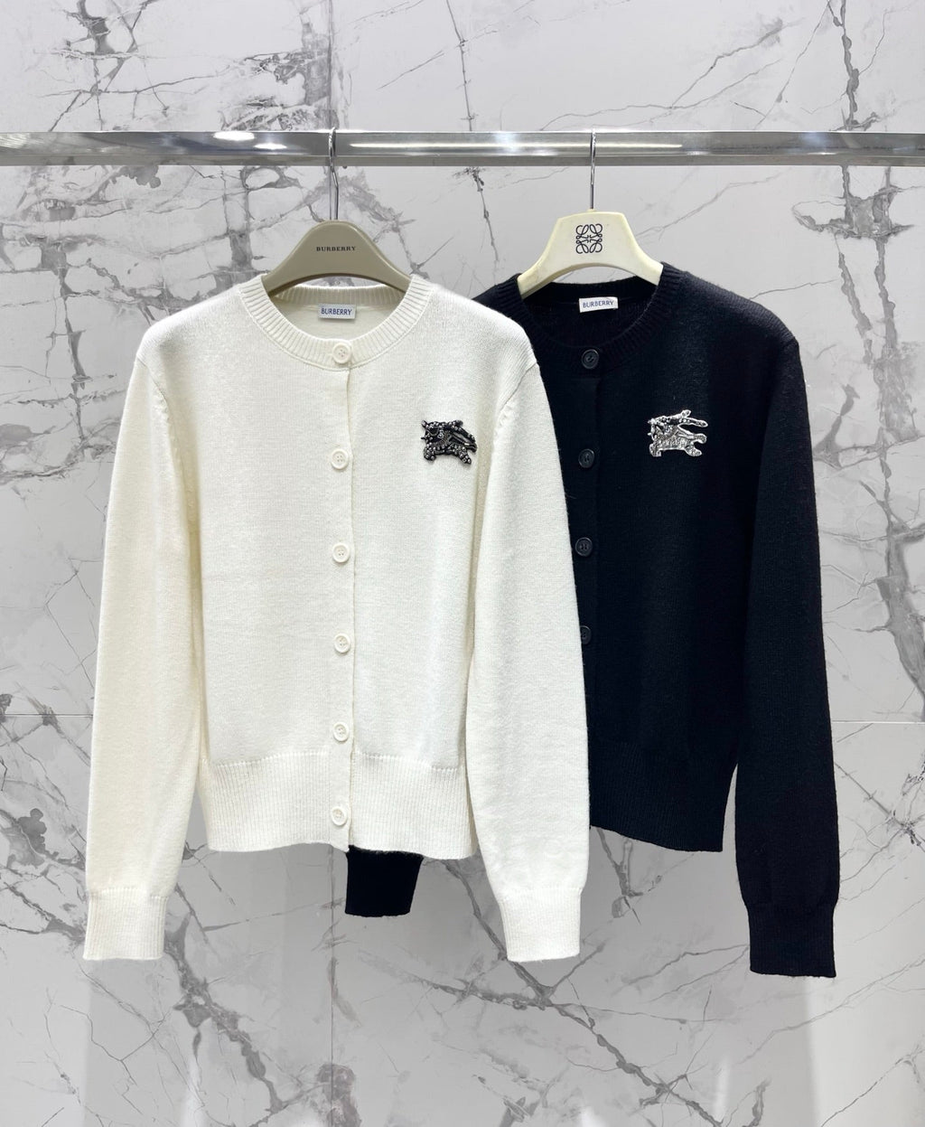 MiuMiu/26 New Early Autumn Knight Logo Wool-Cashmere Blend Cardigan