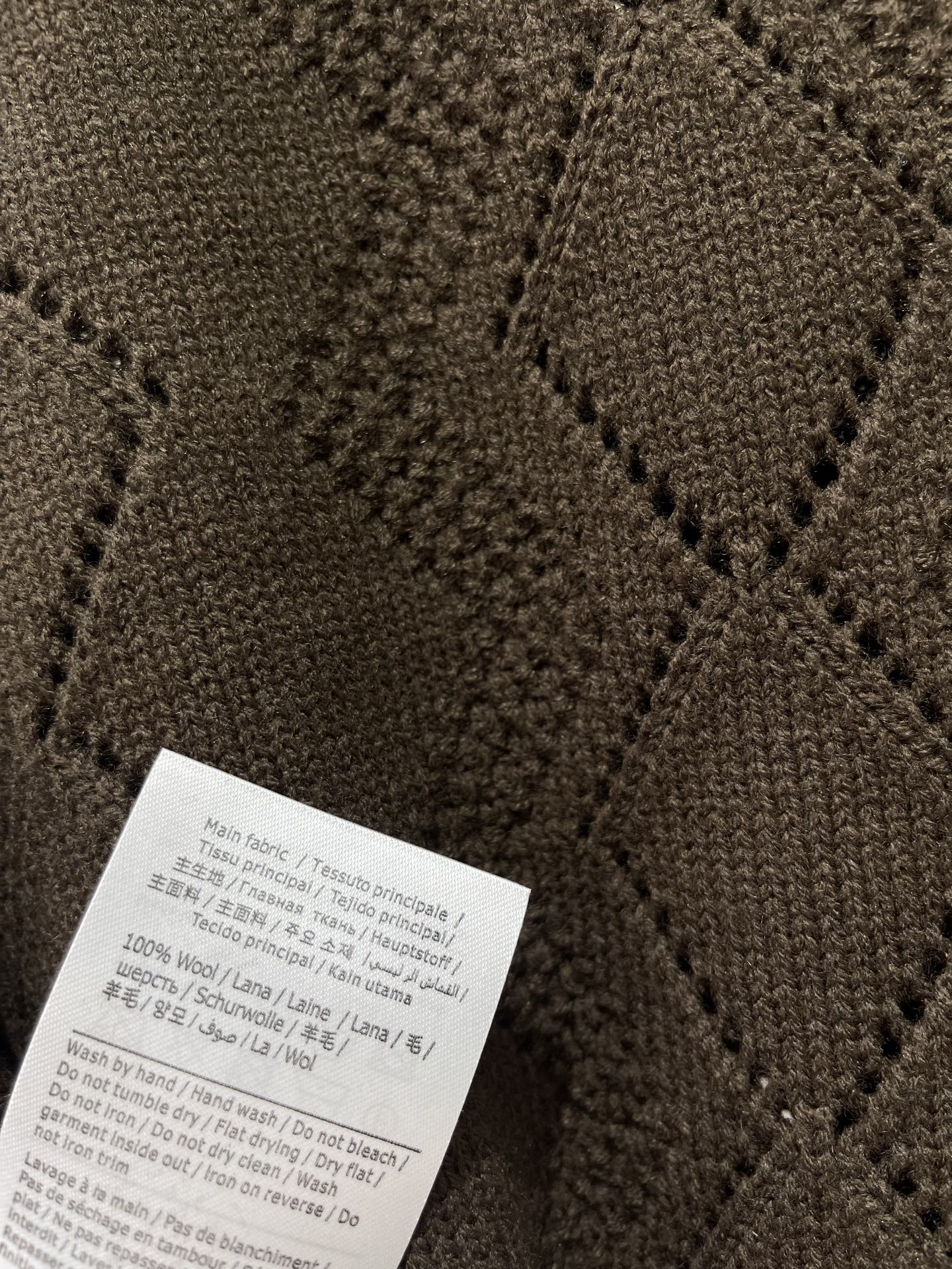 Valentino/26 New Simple Turn-Down Collar Hollow Crochet Knit Cardigan