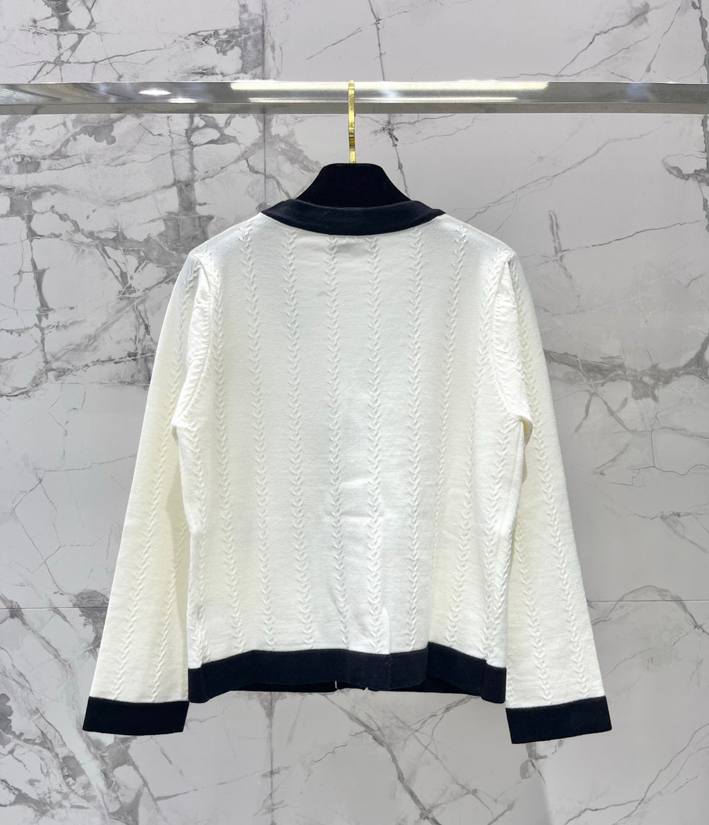 chanel/26 New Jacquard V-Neck Knit Cardigan