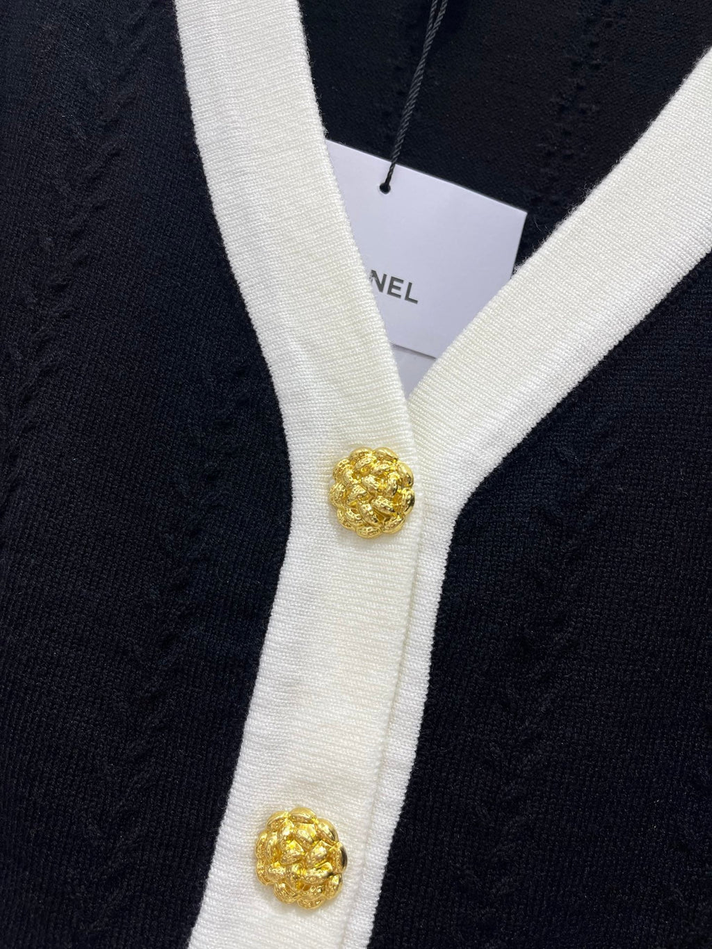 chanel/26 New Jacquard V-Neck Knit Cardigan