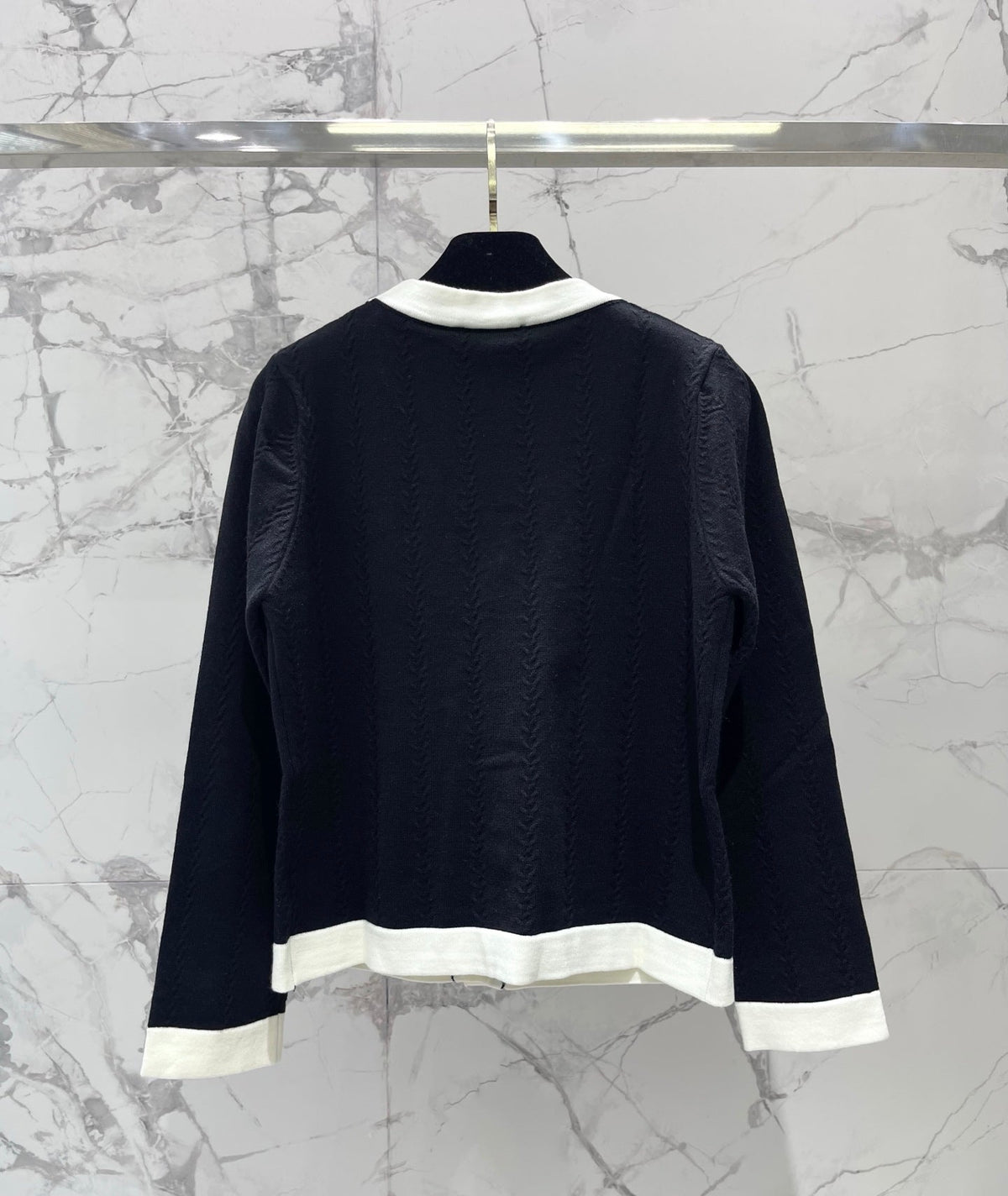 chanel/26 New Jacquard V-Neck Knit Cardigan
