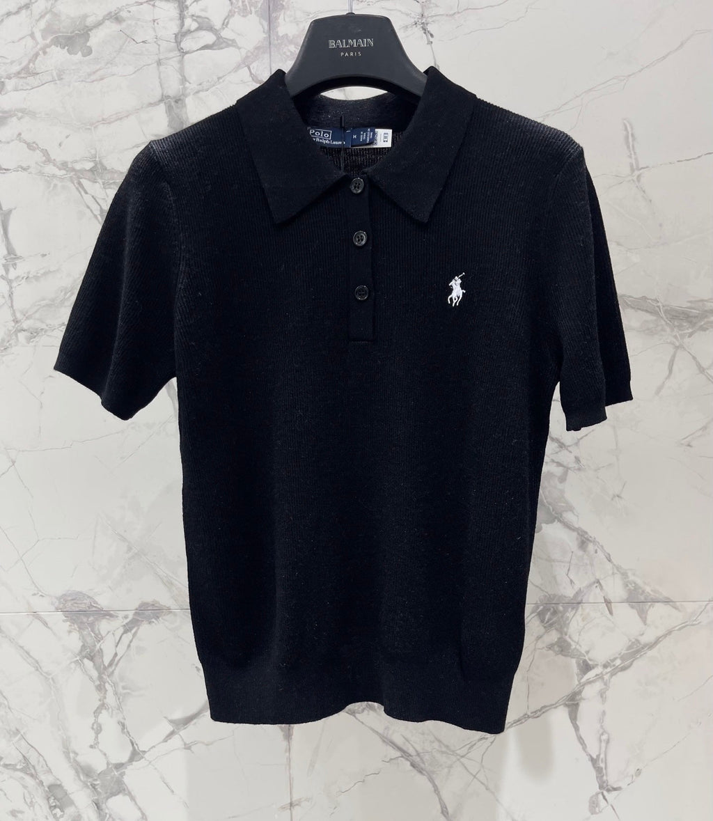 Ralph Lauren / 26 New Polo Collar Embroidered Pony Knit Short Sleeve