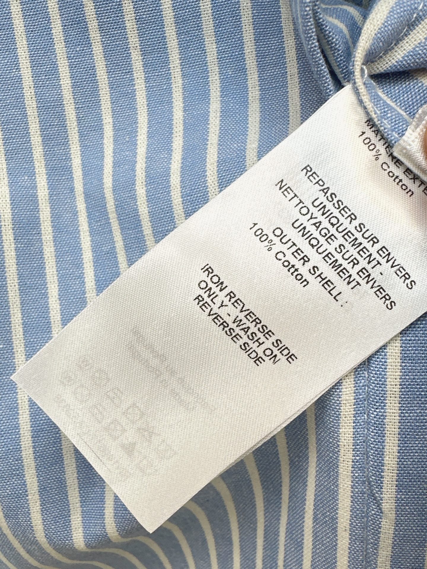 Chloé / 26 Early Autumn Latest Stand Collar Pleated Design Striped Shirt