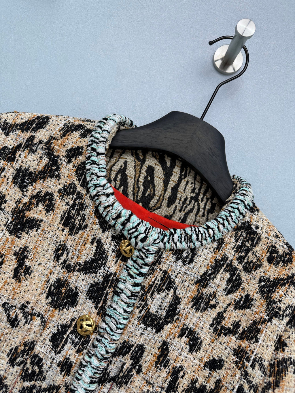 Chanel/26 Latest Retro Leopard Print Tweed Jacket