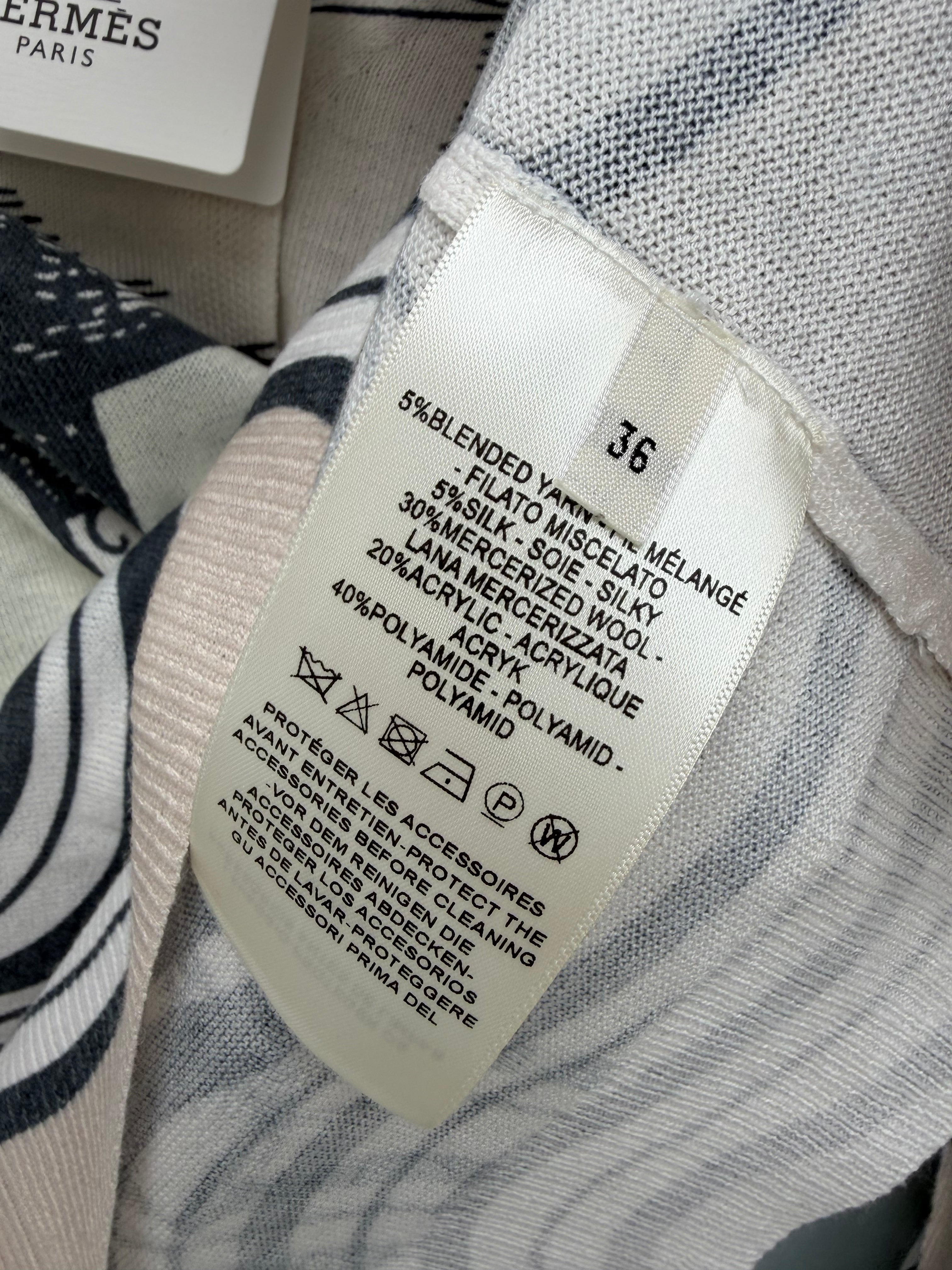 Hermès/26 New Equestrian-Style Lightweight V-Neck Knit Cardigan