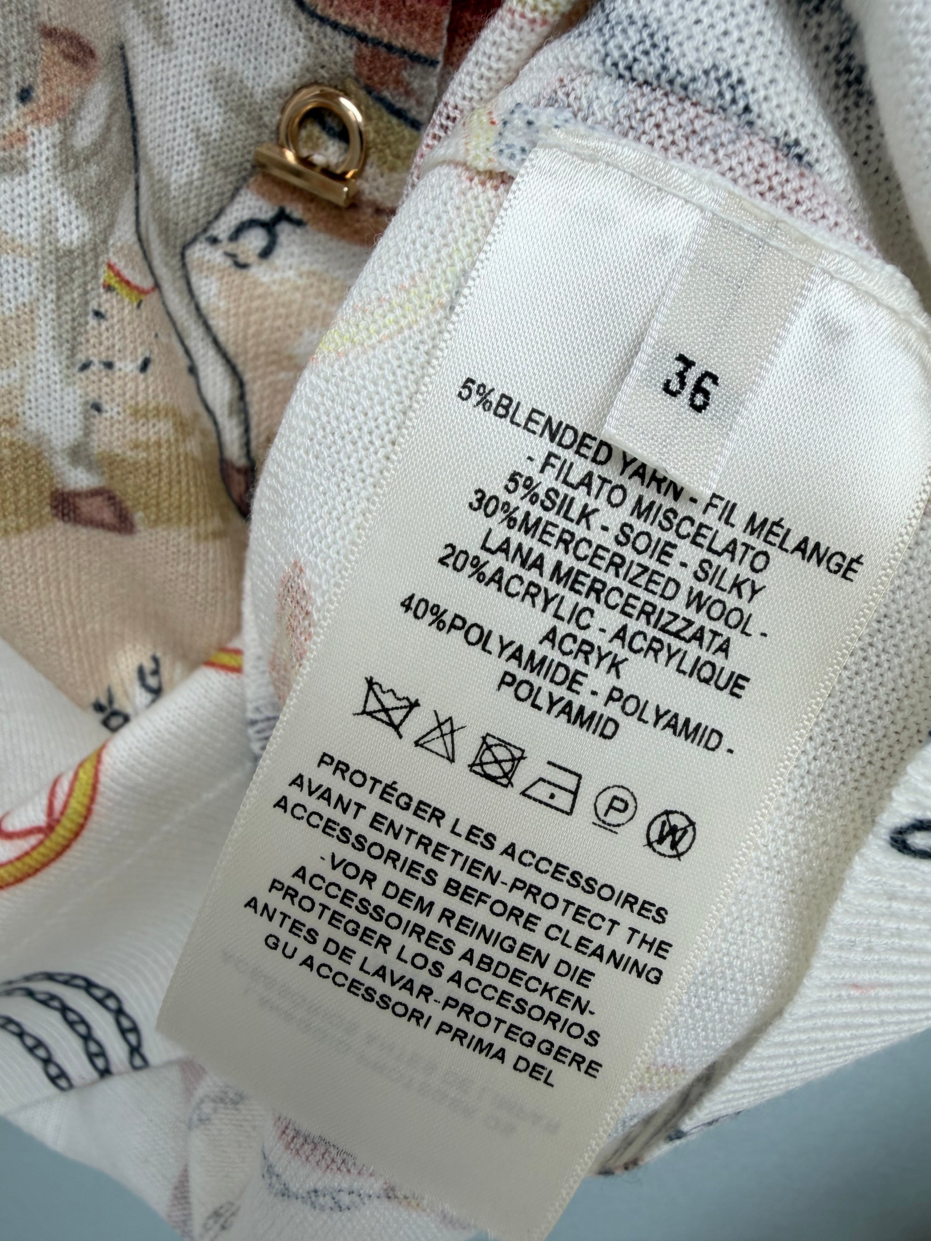 Hermes/26 New Equestrian-Style Lightweight V-Neck Knit Cardigan