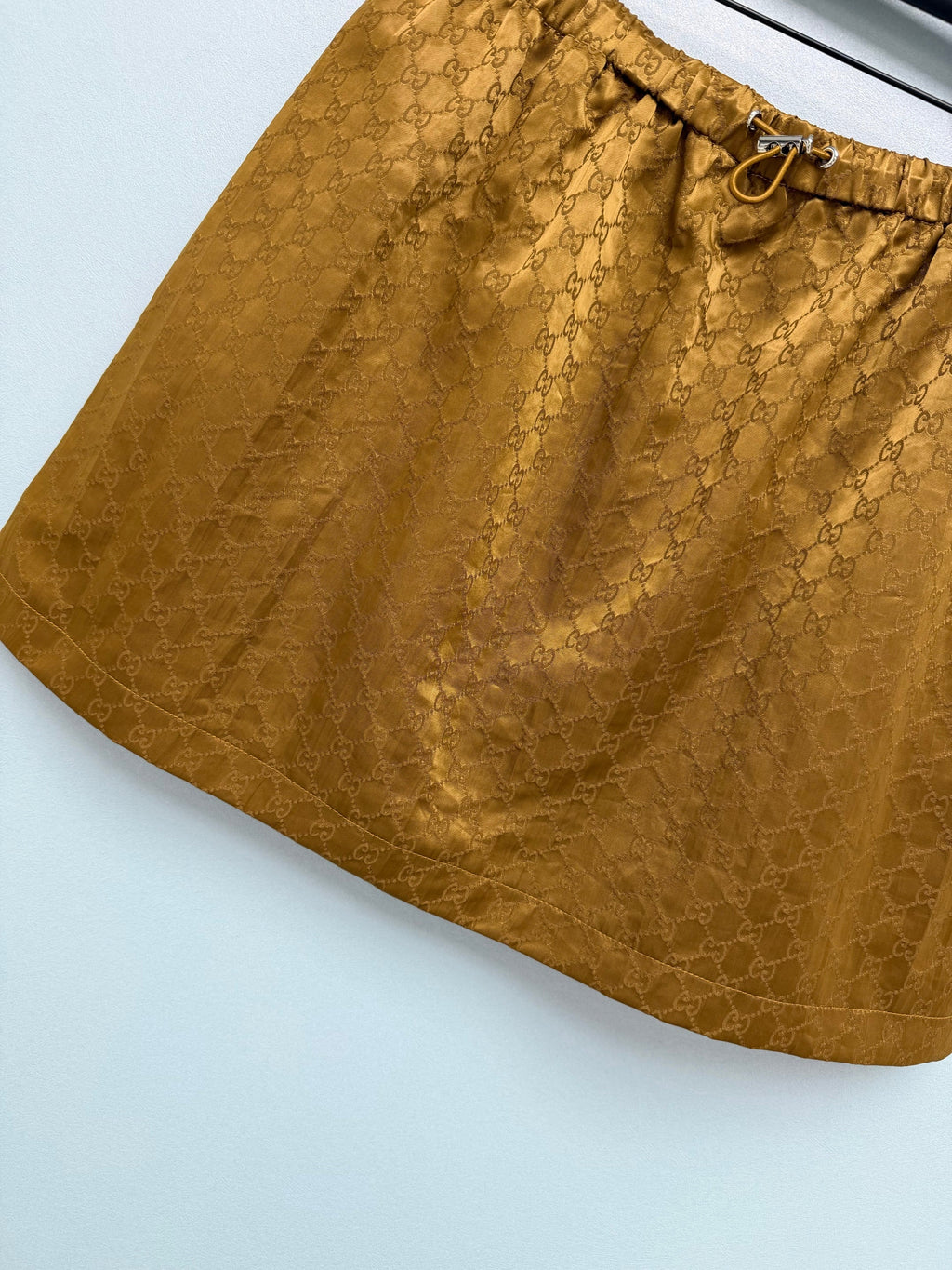 Gucci/New Dark Jacquard A-Line Mini Skirt