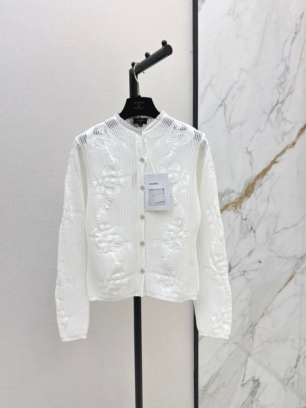Chanel/26 Early Autumn Latest Hollow Floral Jacquard Knit Cardigan