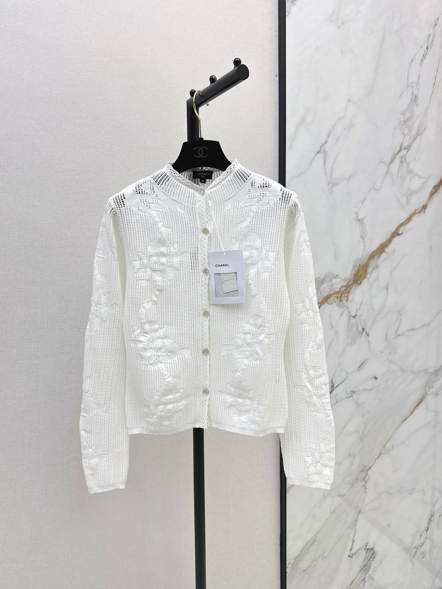 Chanel/26 Early Autumn Latest Hollow Floral Jacquard Knit Cardigan